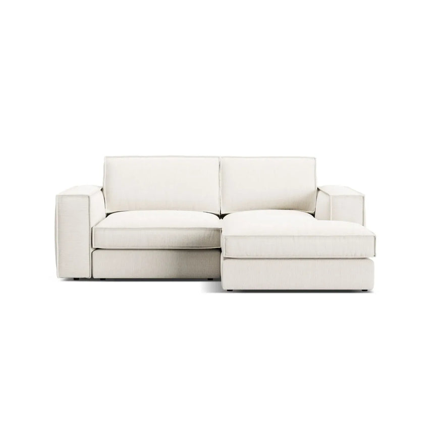 Pola 2-Sitzer Ecksofa, Rechte Seite, aus Samt oder Strukturstoff, 226x158 cm - ZEN ZONE Furniture