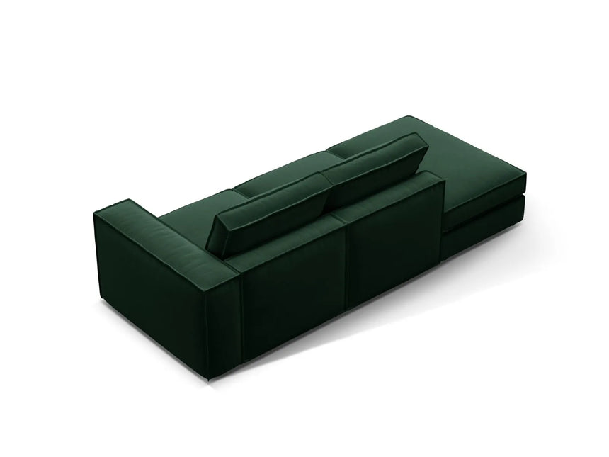 Pola 3-Sitzer Sofa, Linke Seite offen, aus Samt in Flaschengrün (Salvador 7), 259x103 cm von Micadoni – Bild 4