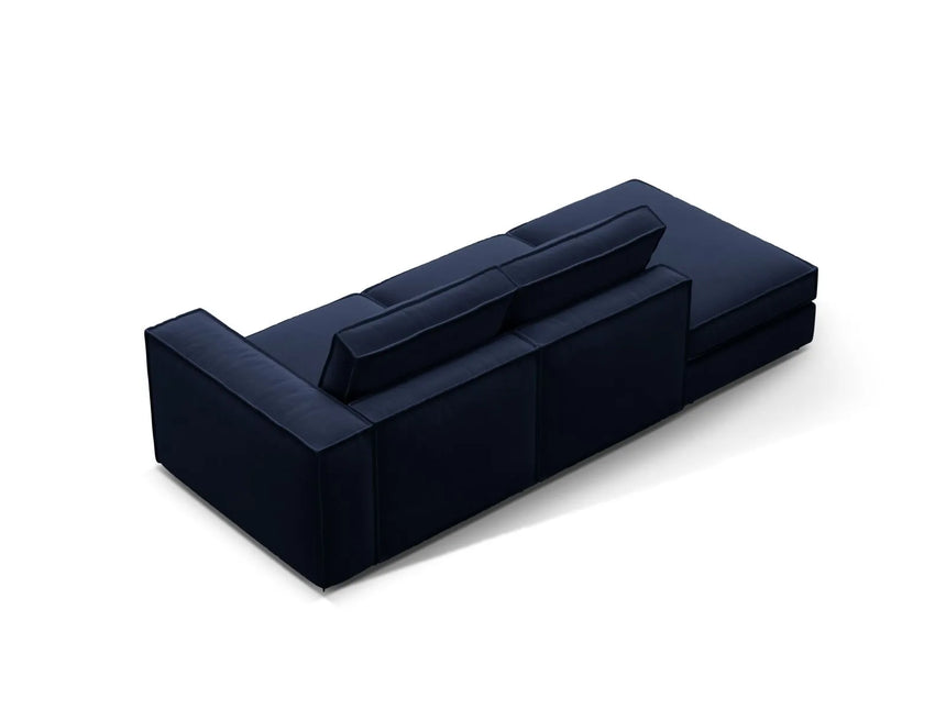 Pola 3-Sitzer Sofa, Linke Seite offen, aus Samt in Königsblau (Salvador 5), 259x103 cm von Micadoni – Bild 4