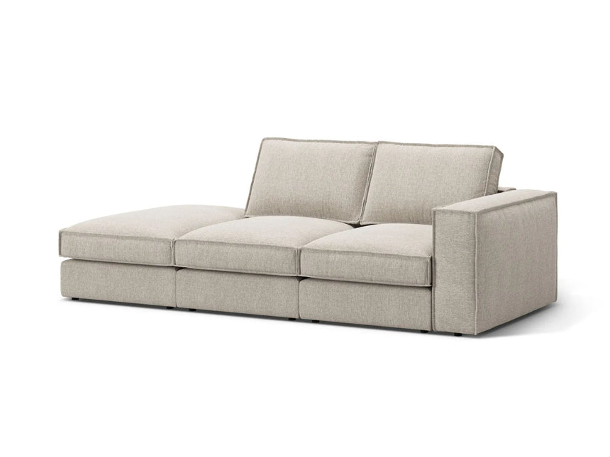 Pola 3-Sitzer Sofa, Linke Seite offen, aus Strukturierter Stoff in Sand (BABEL SAND), 259x103 cm von Micadoni – Bild 3