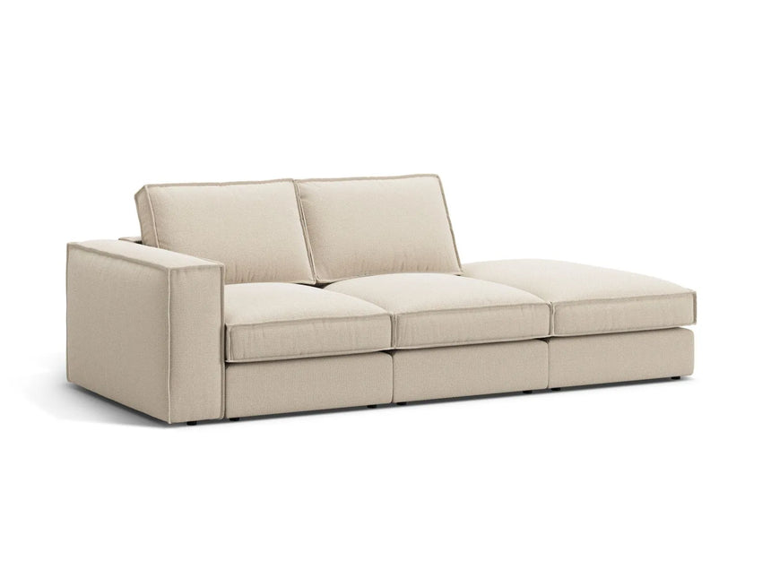 Pola 3-Sitzer Sofa, Rechte Seite offen, aus Strukturierter Stoff in Beige (BABEL TOFFEE), 259x103 cm von Micadoni – Bild 3