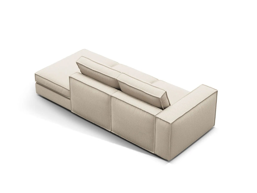 Pola 3-Sitzer Sofa, Rechte Seite offen, aus Strukturierter Stoff in Beige (BABEL TOFFEE), 259x103 cm von Micadoni – Bild 4