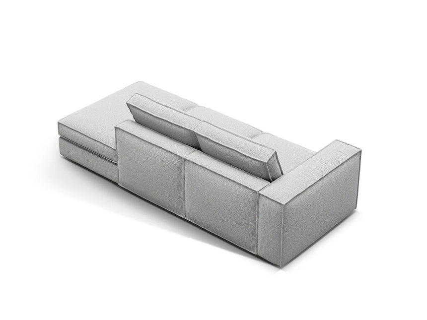 Pola 3-Sitzer Sofa, Rechte Seite offen, aus Strukturierter Stoff in Hellgrau (BABEL LIGHT GREY), 259x103 cm von Micadoni – Bild 4
