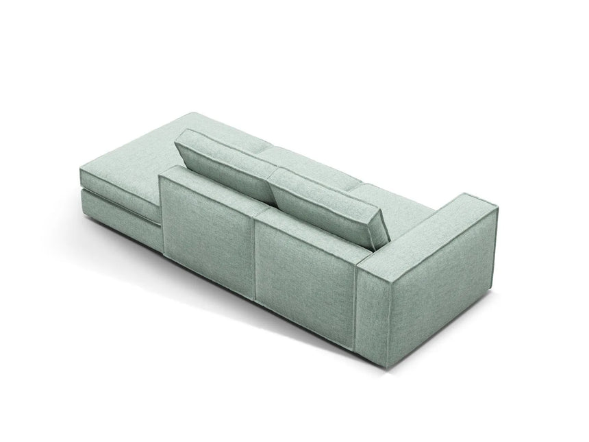 Pola 3-Sitzer Sofa, Rechte Seite offen, aus Strukturierter Stoff in Minze (BABEL SAFIRA), 259x103 cm von Micadoni – Bild 4