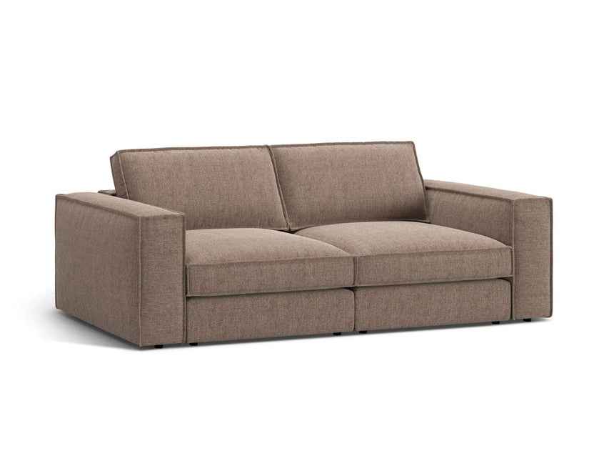 Pola 3-Sitzer Sofa aus Strukturierter Stoff in Hellbraun (BABEL TAUPE), 236x103 cm von Micadoni – Bild 3