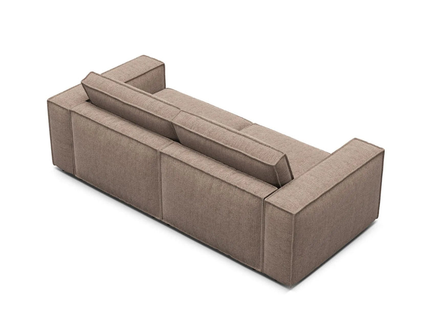 Pola 3-Sitzer Sofa aus Strukturierter Stoff in Hellbraun (BABEL TAUPE), 236x103 cm von Micadoni – Bild 4