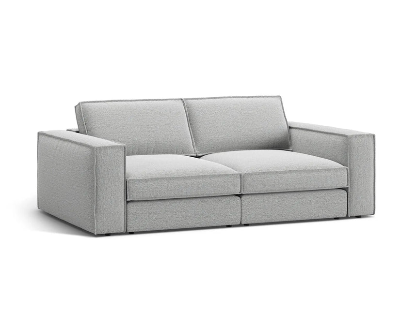 Pola 3-Sitzer Sofa aus Strukturierter Stoff in Hellgrau (BABEL LIGHT GREY), 236x103 cm von Micadoni – Bild 3
