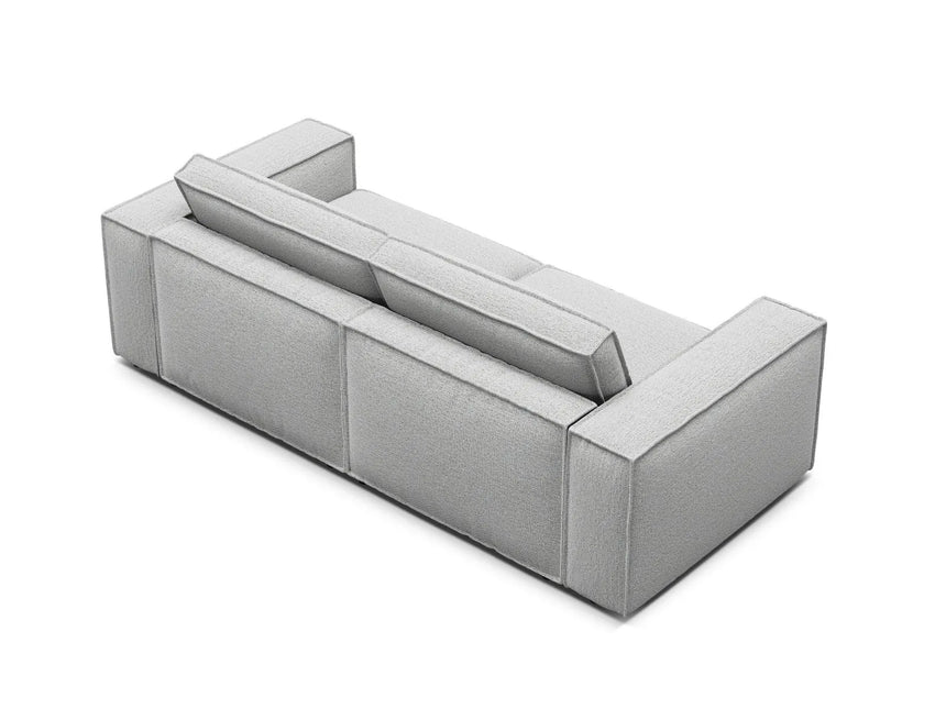 Pola 3-Sitzer Sofa aus Strukturierter Stoff in Hellgrau (BABEL LIGHT GREY), 236x103 cm von Micadoni – Bild 4