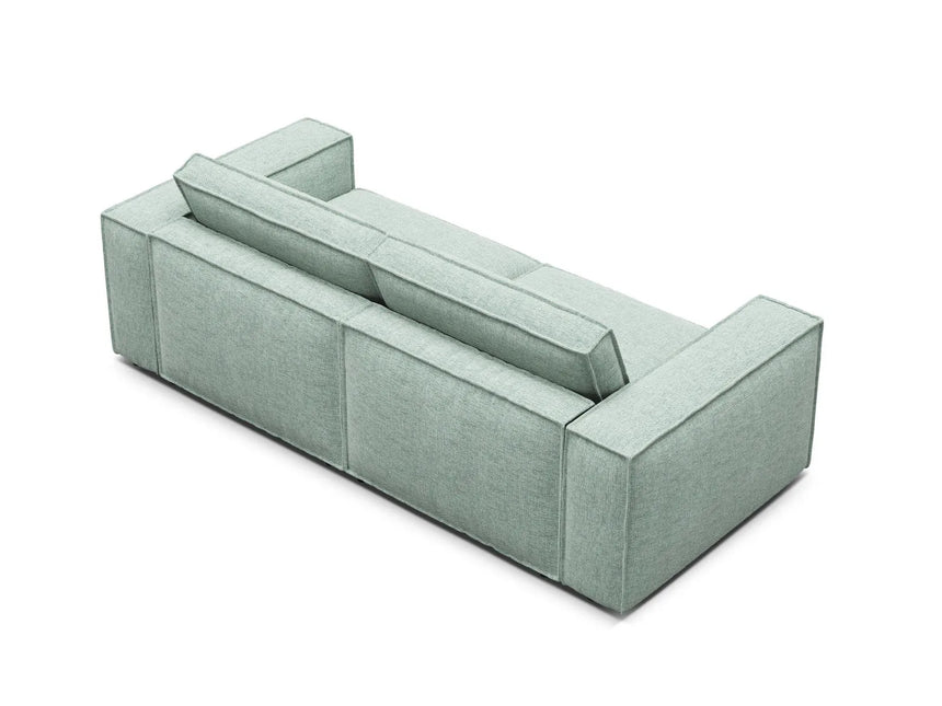 Pola 3-Sitzer Sofa aus Strukturierter Stoff in Minze (BABEL SAFIRA), 236x103 cm von Micadoni – Bild 4