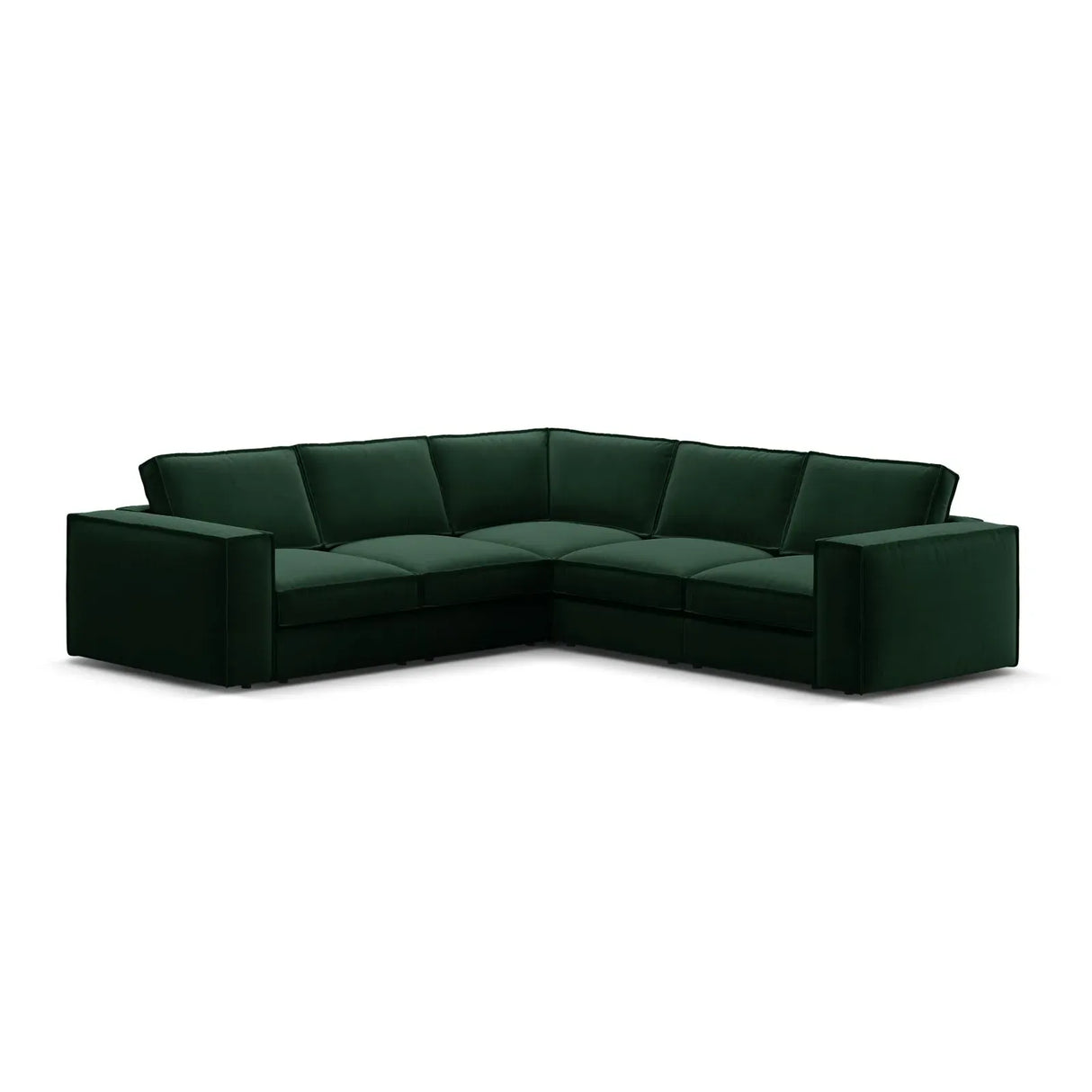 Pola 4-Sitzer Ecksofa, symmetrisch, aus Samt oder Strukturstoff, 284x284 cm - ZEN ZONE Furniture