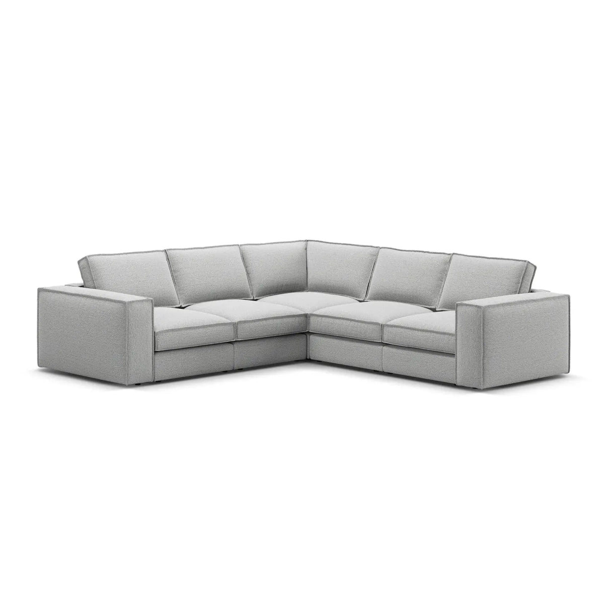 Pola 4-Sitzer Ecksofa, symmetrisch, aus Samt oder Strukturstoff, 284x284 cm - ZEN ZONE Furniture