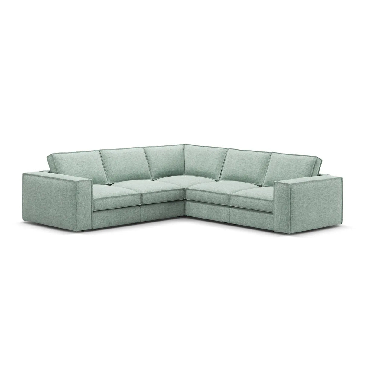 Pola 4-Sitzer Ecksofa, symmetrisch, aus Samt oder Strukturstoff, 284x284 cm - ZEN ZONE Furniture