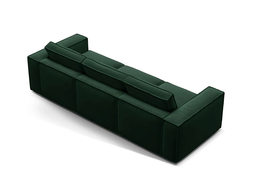 Pola 4-Sitzer Sofa aus Samt in Flaschengrün (Salvador 7), 284x103 cm von Micadoni – Bild 4