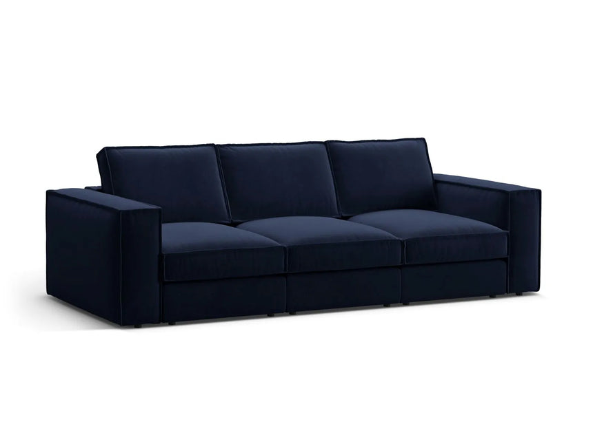 Pola 4-Sitzer Sofa aus Samt in Königsblau (Salvador 5), 284x103 cm von Micadoni – Bild 3