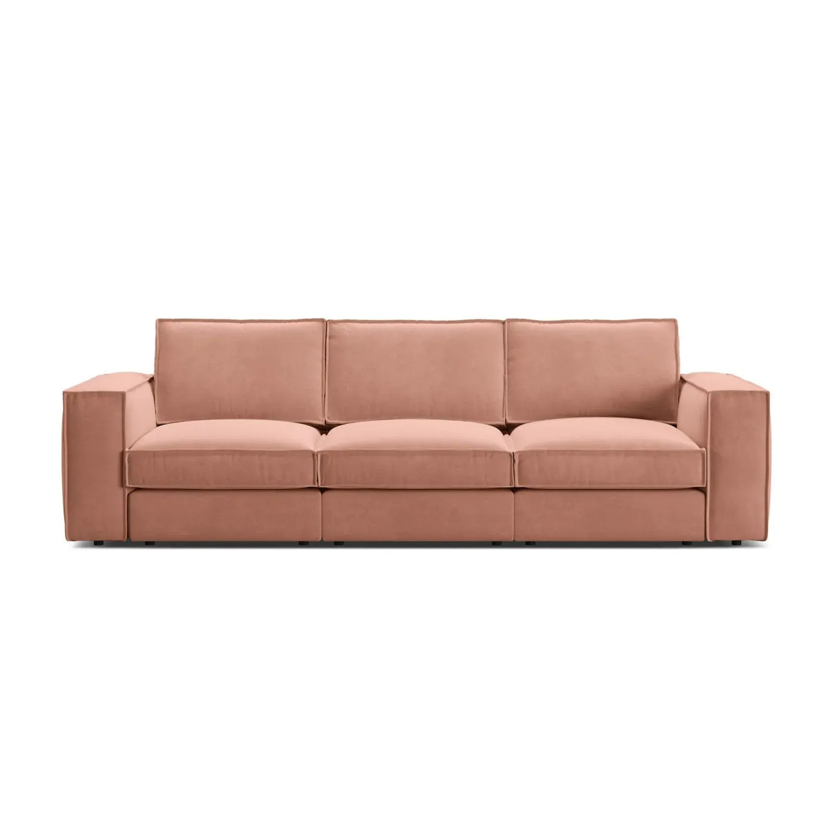 Pola 4-Sitzer Sofa aus Samt oder Strukturstoff, 284x103 cm - ZEN ZONE Furniture