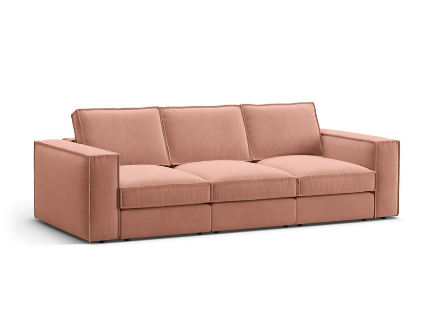 Pola 4-Sitzer Sofa aus Samt in Rosa (Salvador 11), 284x103 cm von Micadoni – Bild 3