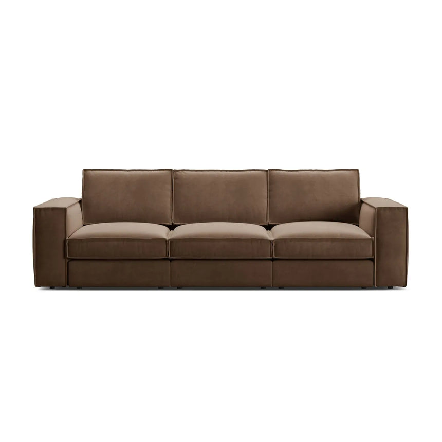 Pola 4-Sitzer Sofa aus Samt oder Strukturstoff, 284x103 cm - ZEN ZONE Furniture