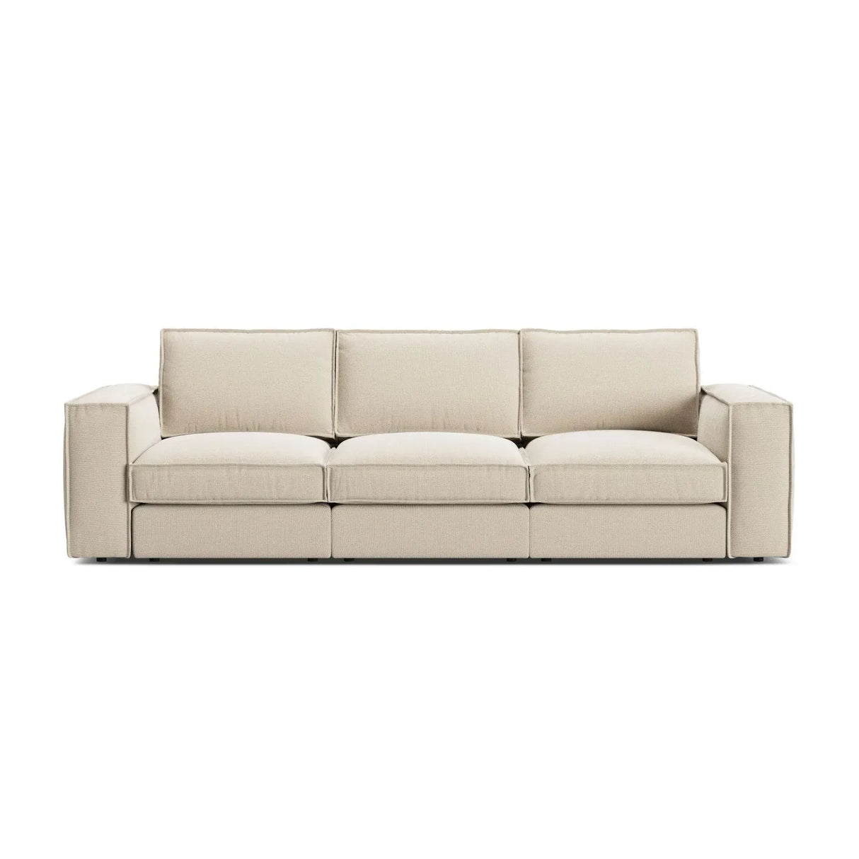 Pola 4-Sitzer Sofa aus Samt oder Strukturstoff, 284x103 cm - ZEN ZONE Furniture