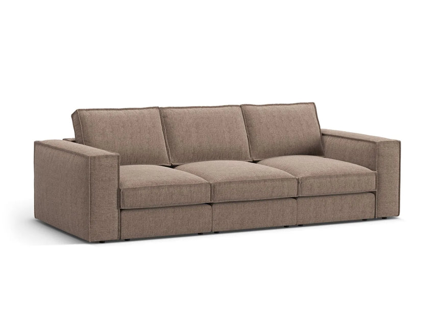 Pola 4-Sitzer Sofa aus Strukturierter Stoff in Hellbraun (BABEL TAUPE), 284x103 cm von Micadoni – Bild 3
