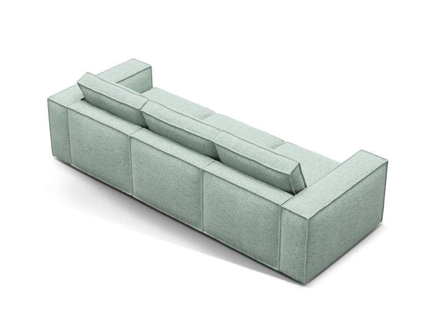 Pola 4-Sitzer Sofa aus Strukturierter Stoff in Minze (BABEL SAFIRA), 284x103 cm von Micadoni – Bild 4