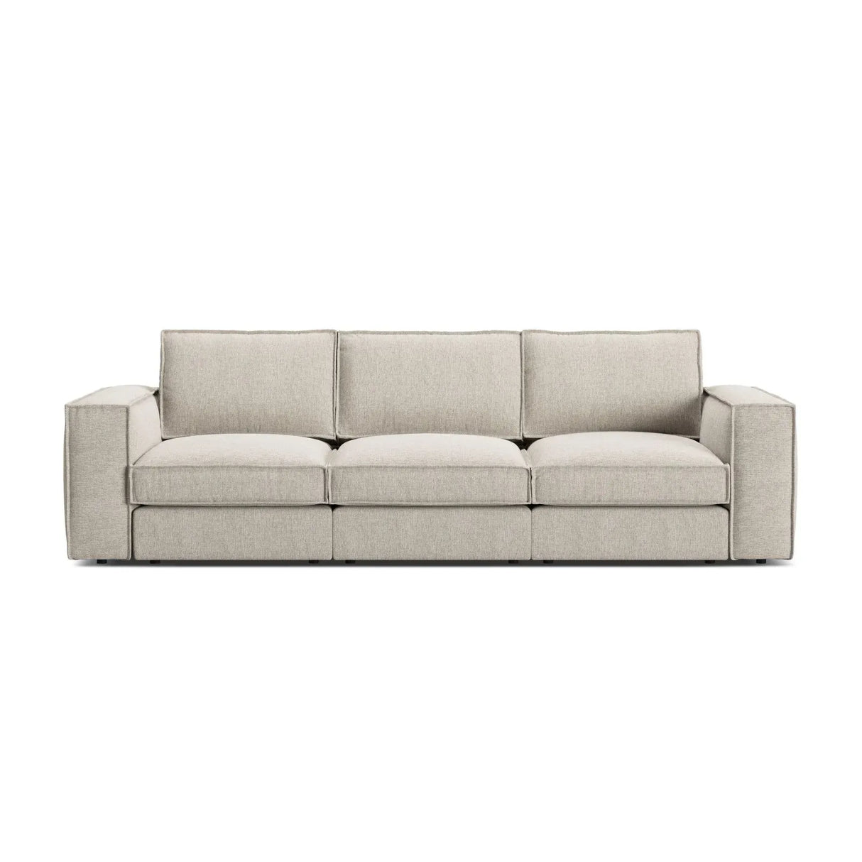 Pola 4-Sitzer Sofa aus Samt oder Strukturstoff, 284x103 cm - ZEN ZONE Furniture