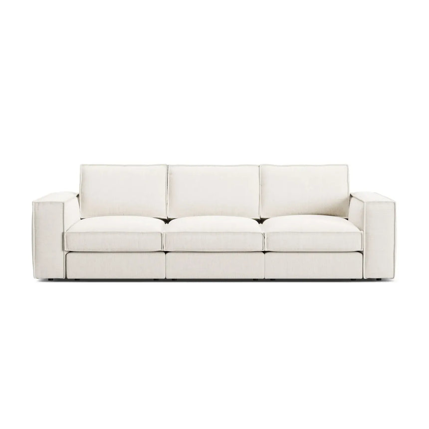 Pola 4-Sitzer Sofa aus Samt oder Strukturstoff, 284x103 cm - ZEN ZONE Furniture