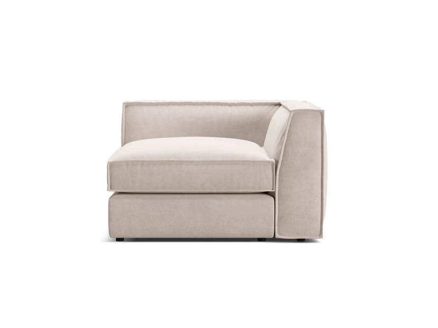 Pola Modulares 1-Sitzer Ecksofa Element aus Samt oder Strukturstoff, 103x103x88 cm von Micadoni – Bild 1