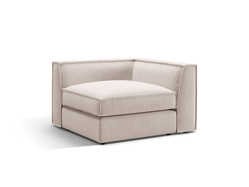 Pola Modulares 1-Sitzer Ecksofa Element aus Samt oder Strukturstoff, 103x103x88 cm von Micadoni – Bild 3