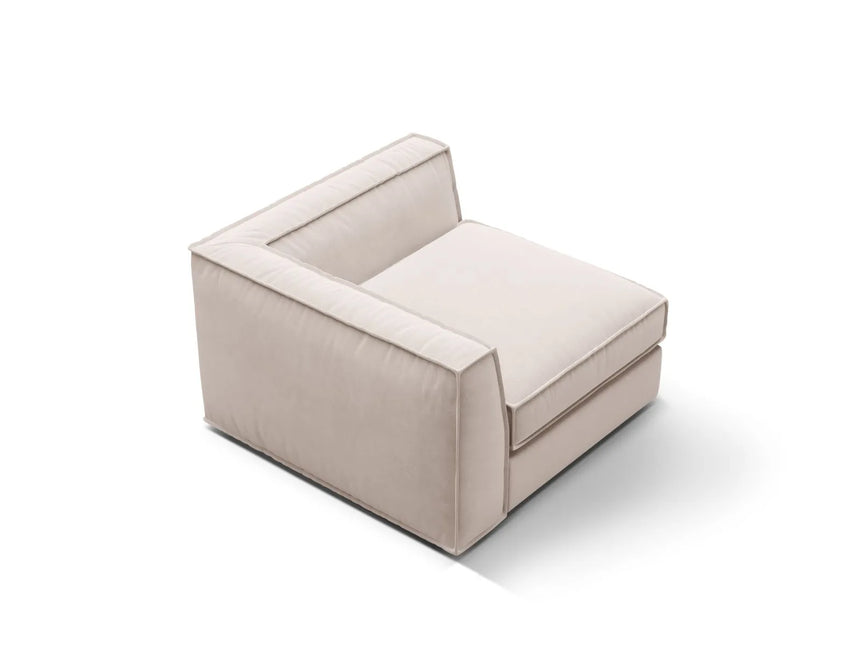 Pola Modulares 1-Sitzer Ecksofa Element aus Samt oder Strukturstoff, 103x103x88 cm von Micadoni – Bild 4