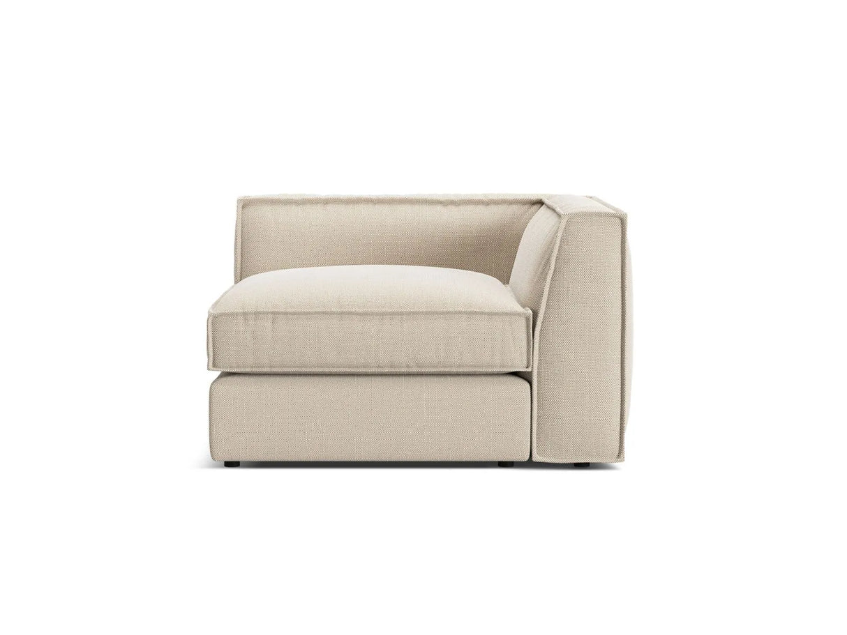 Pola Modulares 1-Sitzer Ecksofa Element aus Strukturierter Stoff in Beige (BABEL TOFFEE), 103x103x88 cm von Micadoni – Bild 1