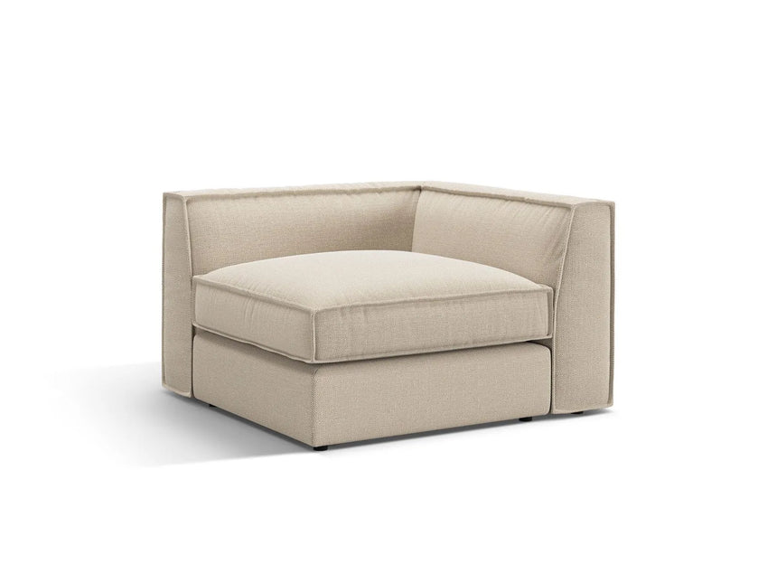 Pola Modulares 1-Sitzer Ecksofa Element aus Strukturierter Stoff in Beige (BABEL TOFFEE), 103x103x88 cm von Micadoni – Bild 3
