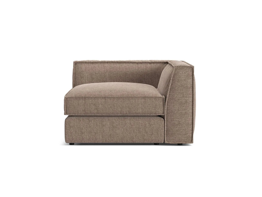 Pola Modulares 1-Sitzer Ecksofa Element aus Strukturierter Stoff in Hellbraun (BABEL TAUPE), 103x103x88 cm von Micadoni – Bild 1
