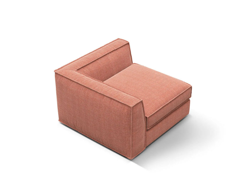 Pola Modulares 1-Sitzer Ecksofa Element aus Strukturierter Stoff in Red (BABEL RED), 103x103x88 cm von Micadoni – Bild 4