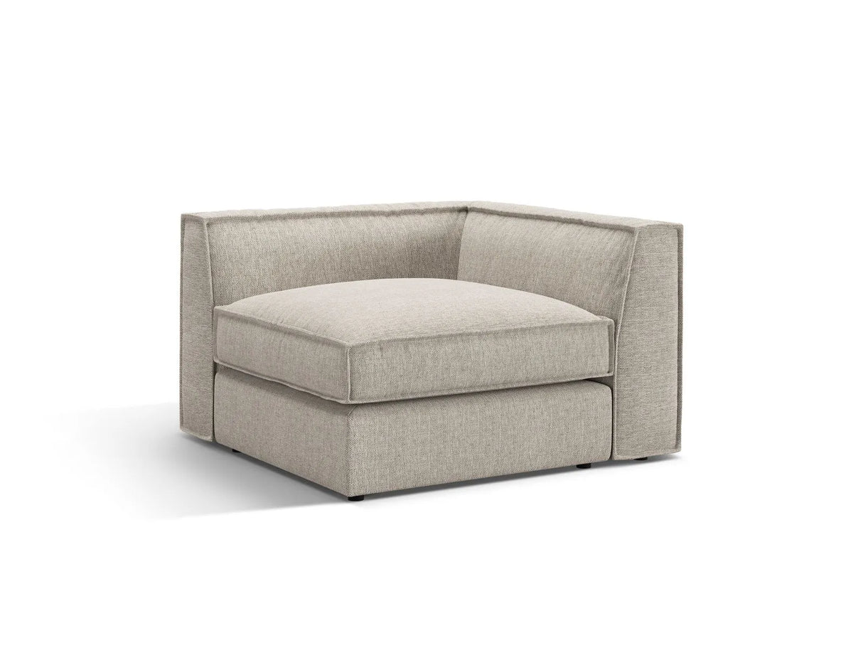 Pola Modulares 1-Sitzer Ecksofa Element aus Strukturierter Stoff in Sand (BABEL SAND), 103x103x88 cm von Micadoni – Bild 3