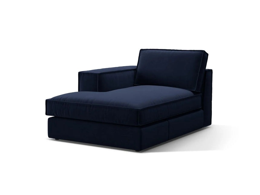 Pola Modulares 1-Sitzer Sofa Sitzelement, Linke Seite, aus Samt in Königsblau (Salvador 5), 103x158 cm von Micadoni – Bild 3