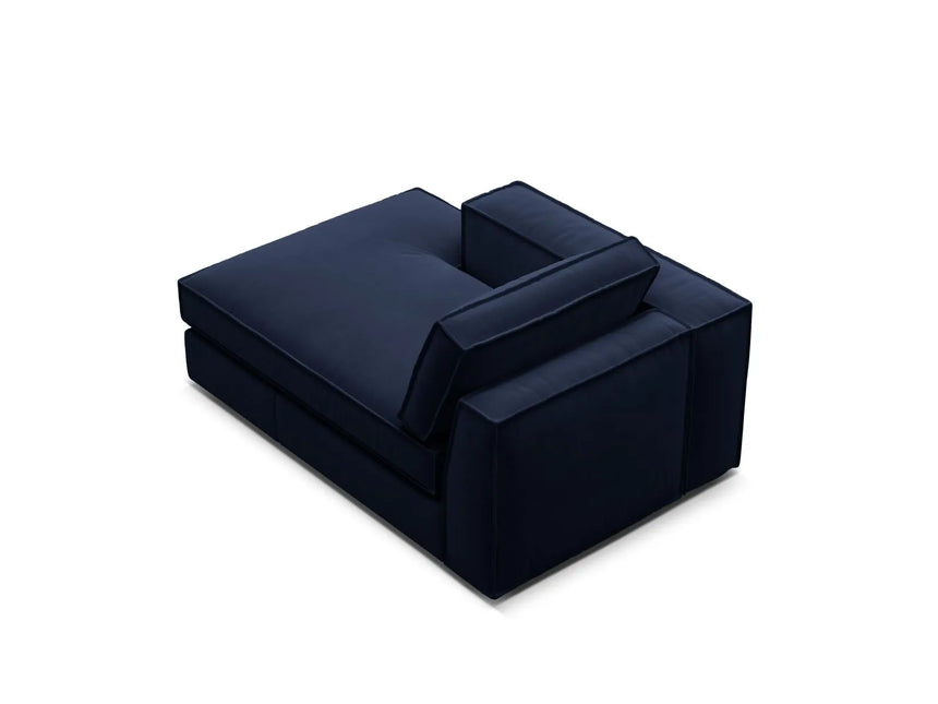 Pola Modulares 1-Sitzer Sofa Sitzelement, Linke Seite, aus Samt in Königsblau (Salvador 5), 103x158 cm von Micadoni – Bild 4