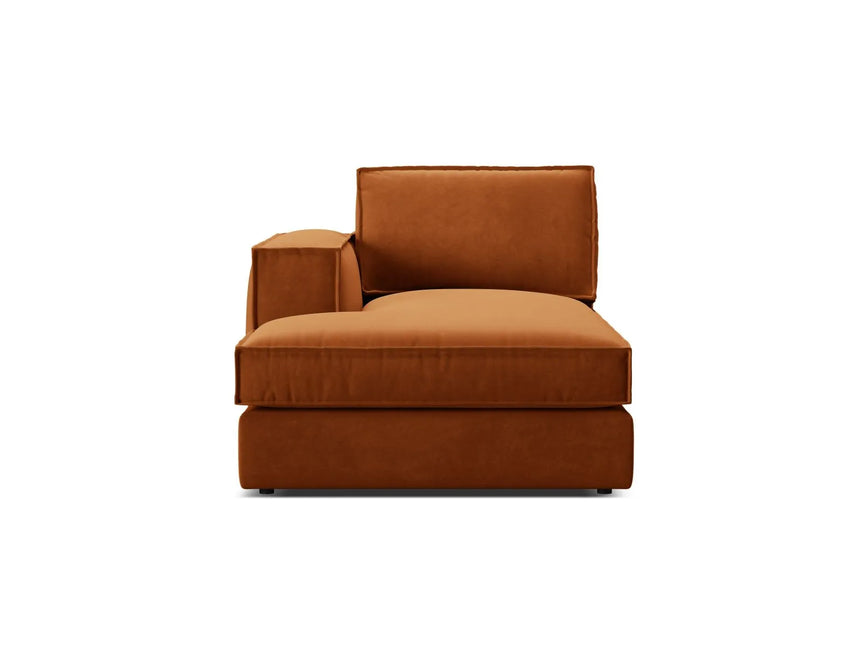 Pola Modulares 1-Sitzer Sofa Sitzelement, Linke Seite, aus Samt in Terrakotta (Salvador 14), 103x158 cm von Micadoni – Bild 1