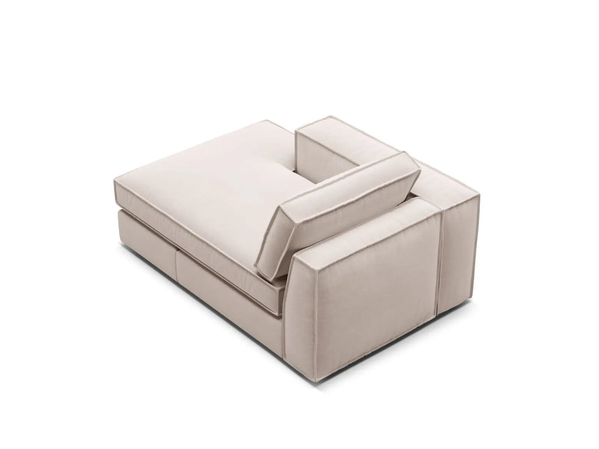 Pola Modulares 1-Sitzer Sofa Sitzelement, Linke Seite, aus Samt oder Strukturstoff, 103x158 cm von Micadoni – Bild 4