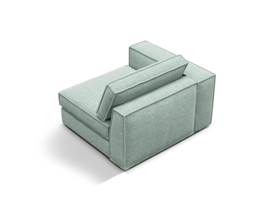 Pola Modulares 1-Sitzer Sofa Sitzelement, Linke Seite, aus Strukturierter Stoff in Minze (BABEL SAFIRA), 103x118 cm von Micadoni – Bild 4