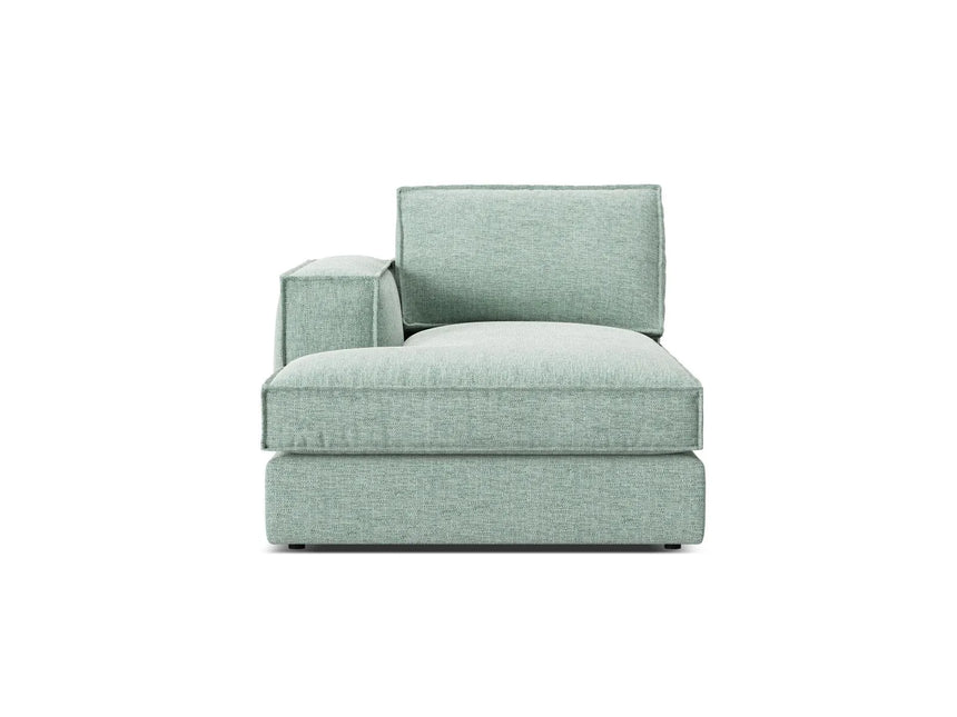 Pola Modulares 1-Sitzer Sofa Sitzelement, Linke Seite, aus Strukturierter Stoff in Minze (BABEL SAFIRA), 103x158 cm von Micadoni – Bild 1