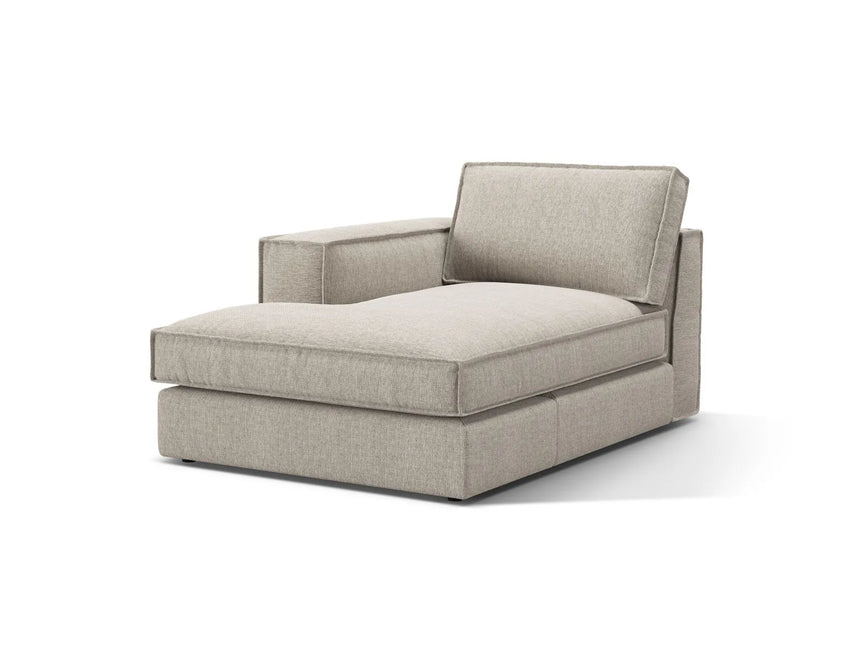 Pola Modulares 1-Sitzer Sofa Sitzelement, Linke Seite, aus Strukturierter Stoff in Sand (BABEL SAND), 103x158 cm von Micadoni – Bild 3