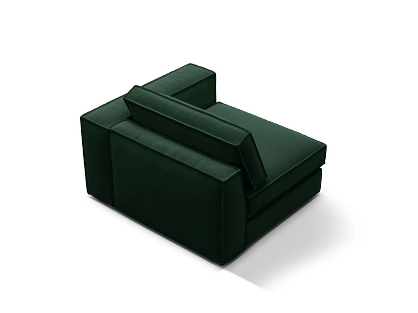 Pola Modulares 1-Sitzer Sofa Sitzelement, Rechte Seite, aus Samt in Flaschengrün (Salvador 7), 103x118 cm von Micadoni – Bild 4