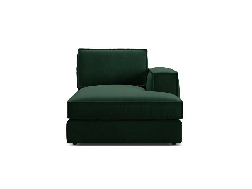 Pola Modulares 1-Sitzer Sofa Sitzelement, Rechte Seite, aus Samt in Flaschengrün (Salvador 7), 103x158 cm von Micadoni – Bild 1