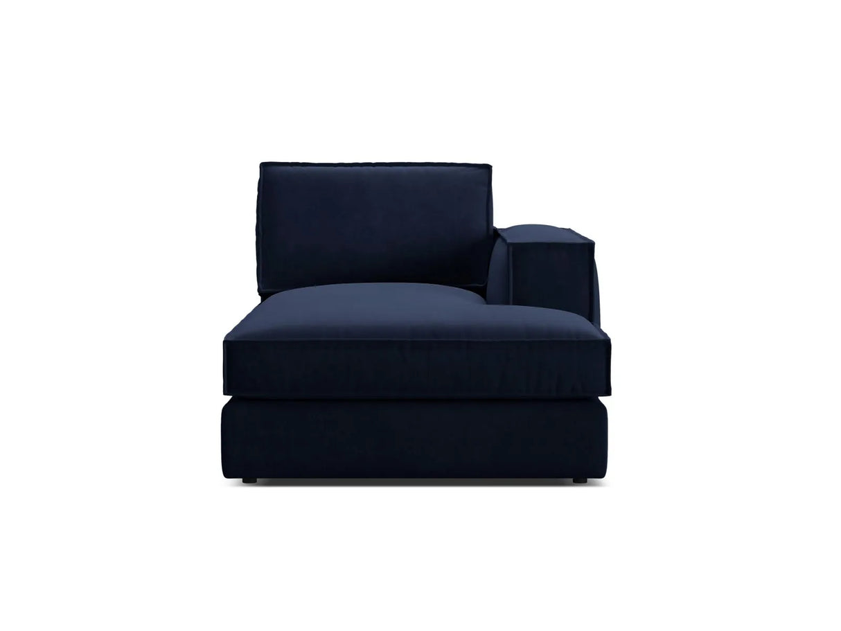 Pola Modulares 1-Sitzer Sofa Sitzelement, Rechte Seite, aus Samt in Königsblau (Salvador 5), 103x158 cm von Micadoni – Bild 1