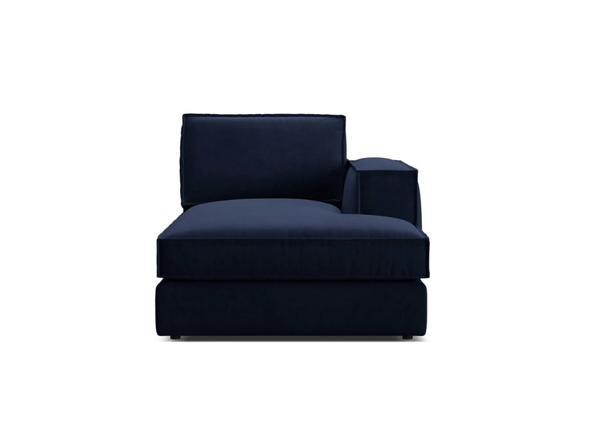 Pola Modulares 1-Sitzer Sofa Sitzelement, Rechte Seite, aus Samt in Königsblau (Salvador 5), 103x158 cm von Micadoni – Bild 1