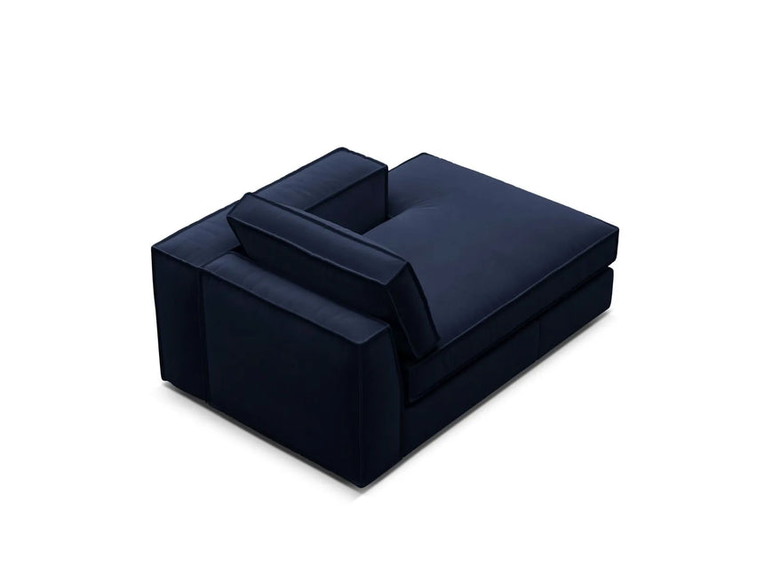 Pola Modulares 1-Sitzer Sofa Sitzelement, Rechte Seite, aus Samt in Königsblau (Salvador 5), 103x158 cm von Micadoni – Bild 4