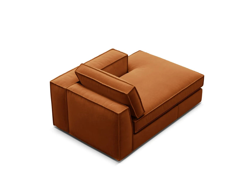 Pola Modulares 1-Sitzer Sofa Sitzelement, Rechte Seite, aus Samt in Terrakotta (Salvador 14), 103x158 cm von Micadoni – Bild 4