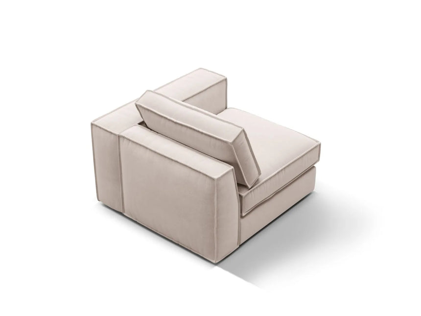 Pola Modulares 1-Sitzer Sofa Sitzelement, Rechte Seite, aus Samt oder Strukturstoff, 103x103 cm von Micadoni – Bild 4