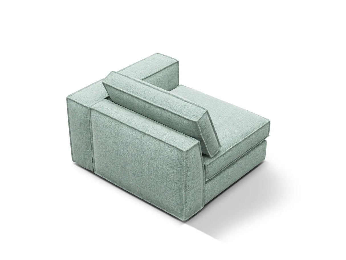 Pola Modulares 1-Sitzer Sofa Sitzelement, Rechte Seite, aus Strukturierter Stoff in Minze (BABEL SAFIRA), 103x118 cm von Micadoni – Bild 4