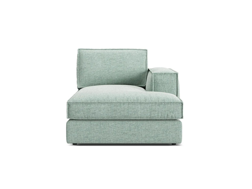 Pola Modulares 1-Sitzer Sofa Sitzelement, Rechte Seite, aus Strukturierter Stoff in Minze (BABEL SAFIRA), 103x158 cm von Micadoni – Bild 1